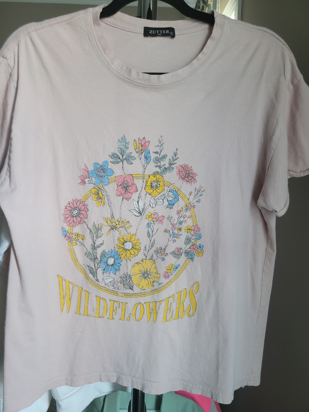 Zutter Pink Wildflowers Short Sleeve Tee